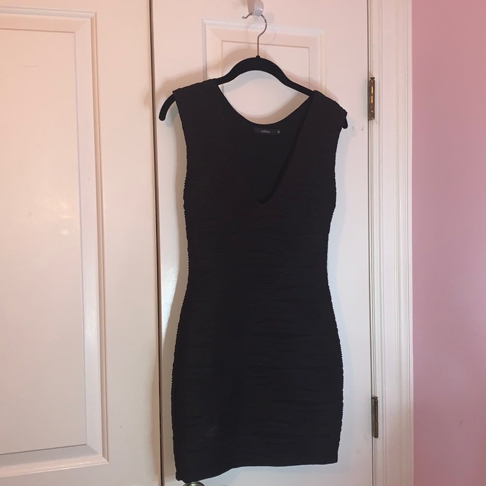 Millau black bodycon dress